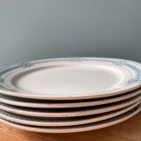 Set of 5 flat plates, Carina collection, U&C Sarreguemines