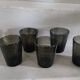 5 bubble glass water glasses