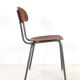 Chaise en teck restaurée de haute qualité / acier tubulaire / design industriel danois / années 1960 / années 1970