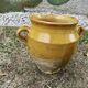 Small glazed yellow terracotta pot, south-west of France early 20th century.