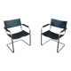 Beautiful pair of vintage chairs in the Marcel Breuer style.