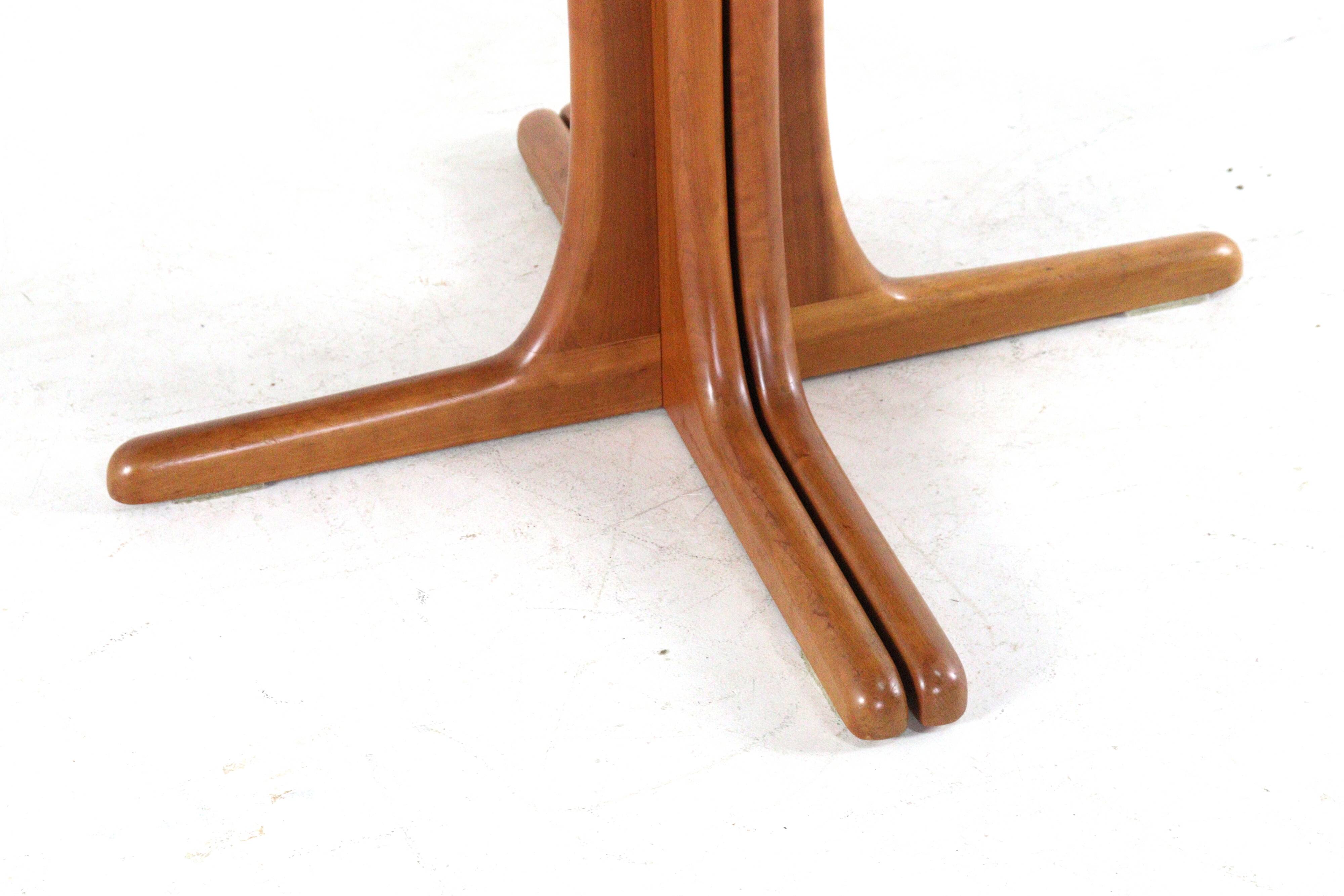 Table à manger ronde extensible 2x 'Hune' - teck massif - design danois