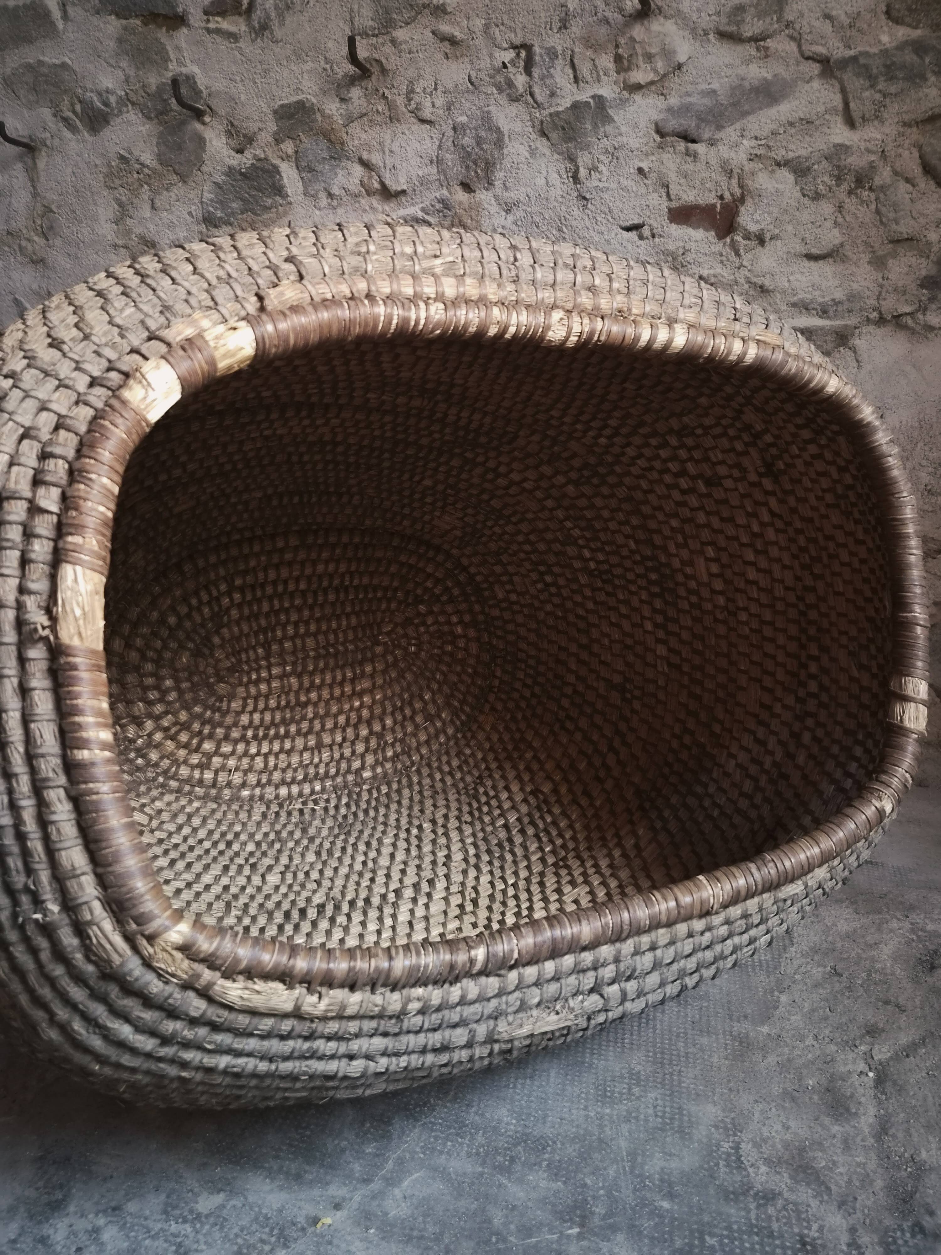 Panier à grains français ancien – Auvergne, vers 1900