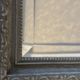Antique bevelled mirror – Moulded wooden frame in anthracite 30/25 cm