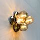 Vintage German wall or ceiling lamp from the space age in chrome and glass by Motoko Ishii for Staff, 1970s.