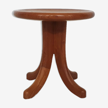 Scandinavian modern solid teak stool, 1960's