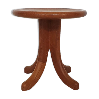 Scandinavian modern solid teak stool, 1960's