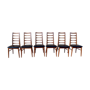 Ensemble de 6 chaises - scandinaves teck