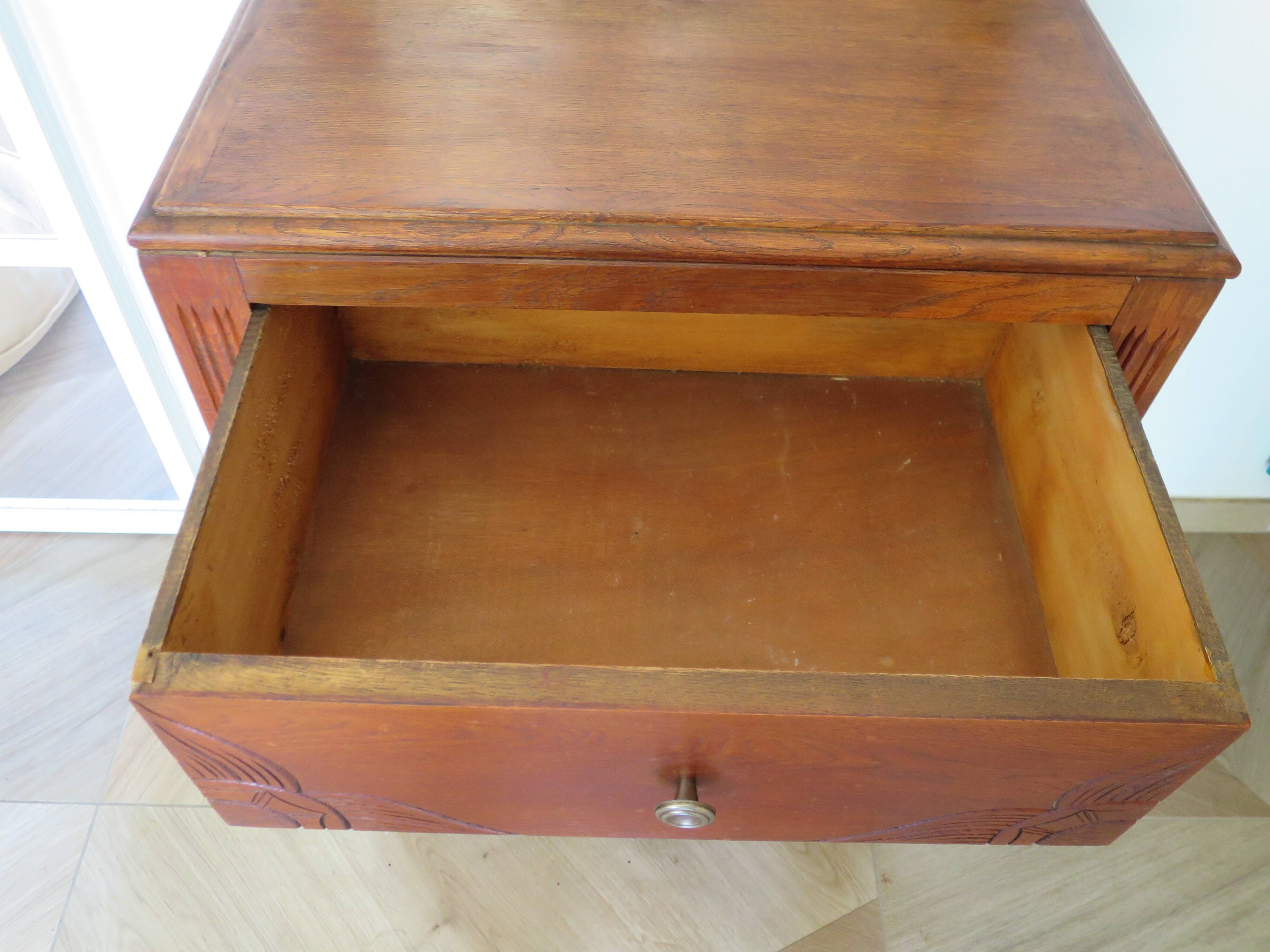 Vintage - Belle commode Art déco -3 tiroirs - Années 40