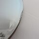 Beveled wall mirror, oval, on wood, with chain Art Deco years 30 40