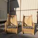 Pair of rattan armchairs