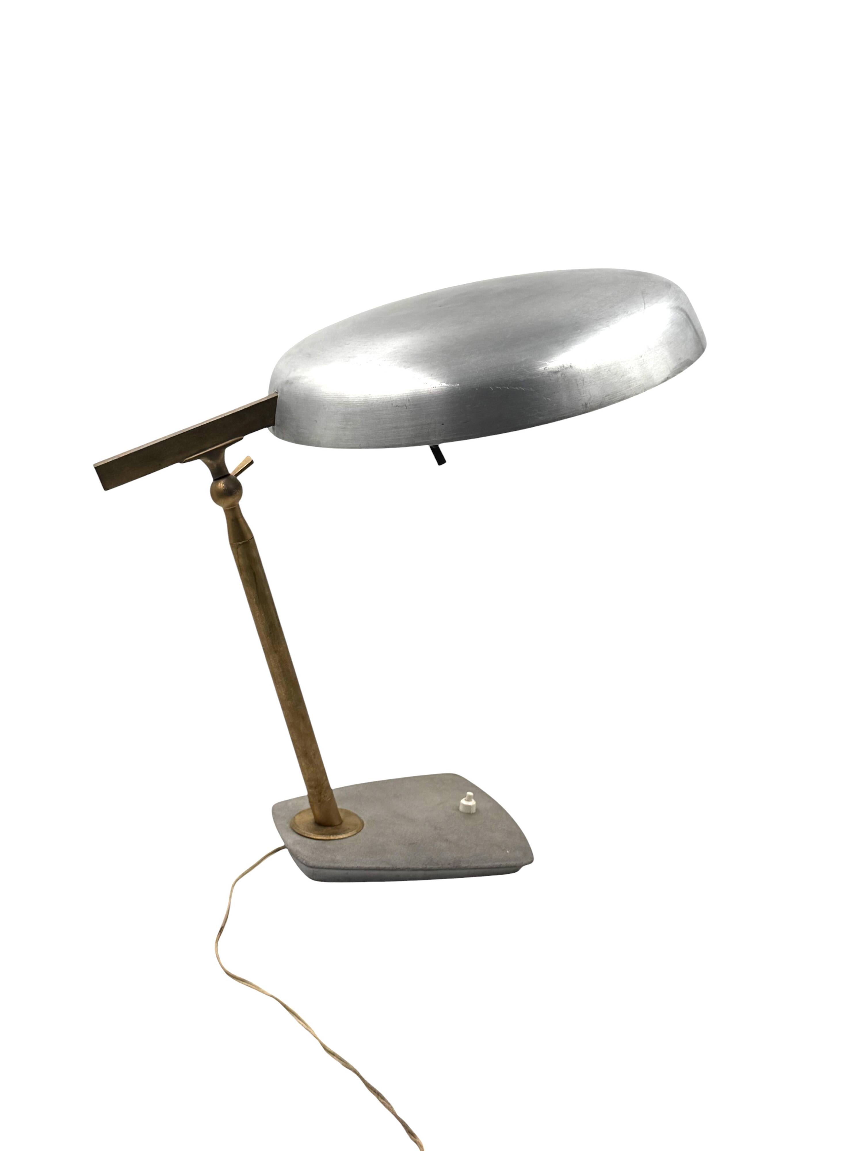 Oscar Torlasco, brass desk / table lamp, Prod. Lumi, circa 1960s
