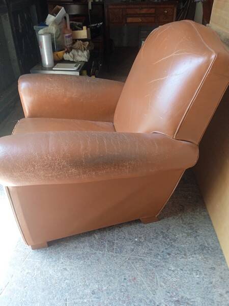 Vintage leather club chair
