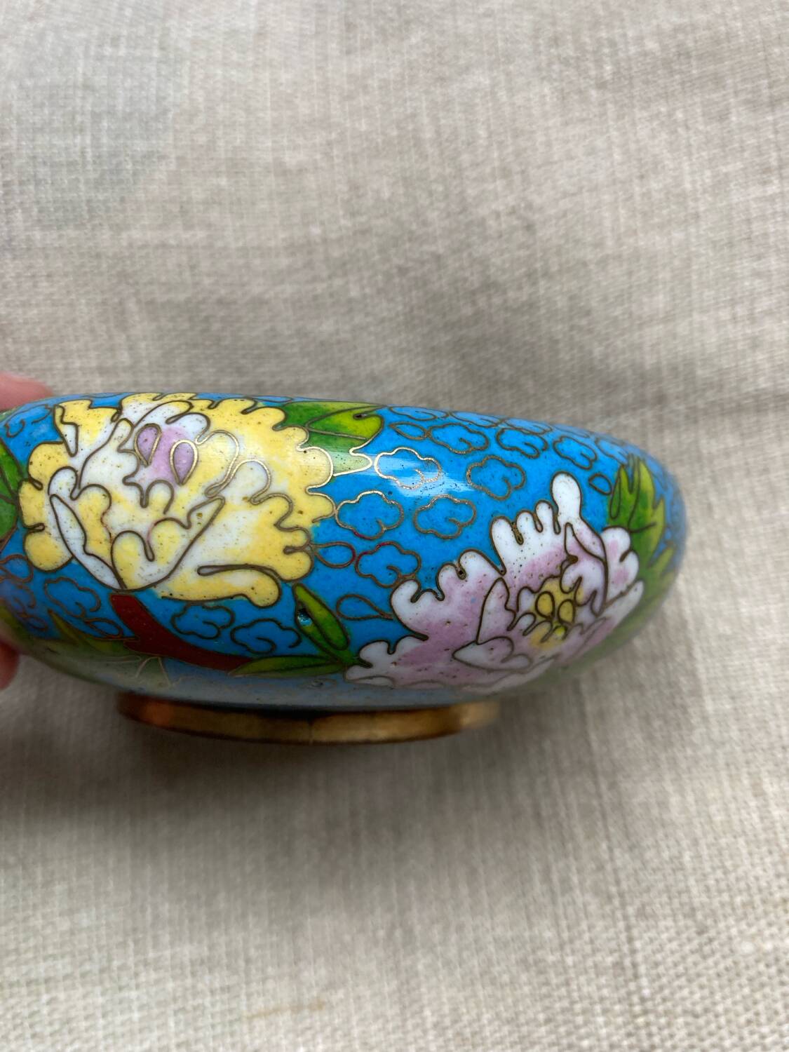 Cendrier émail cloisonné chinois