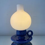Vintage lamp of the 70s in ceramic and opaline