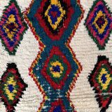 Colorful Moroccan rug Azilal - 190 x 75 cm