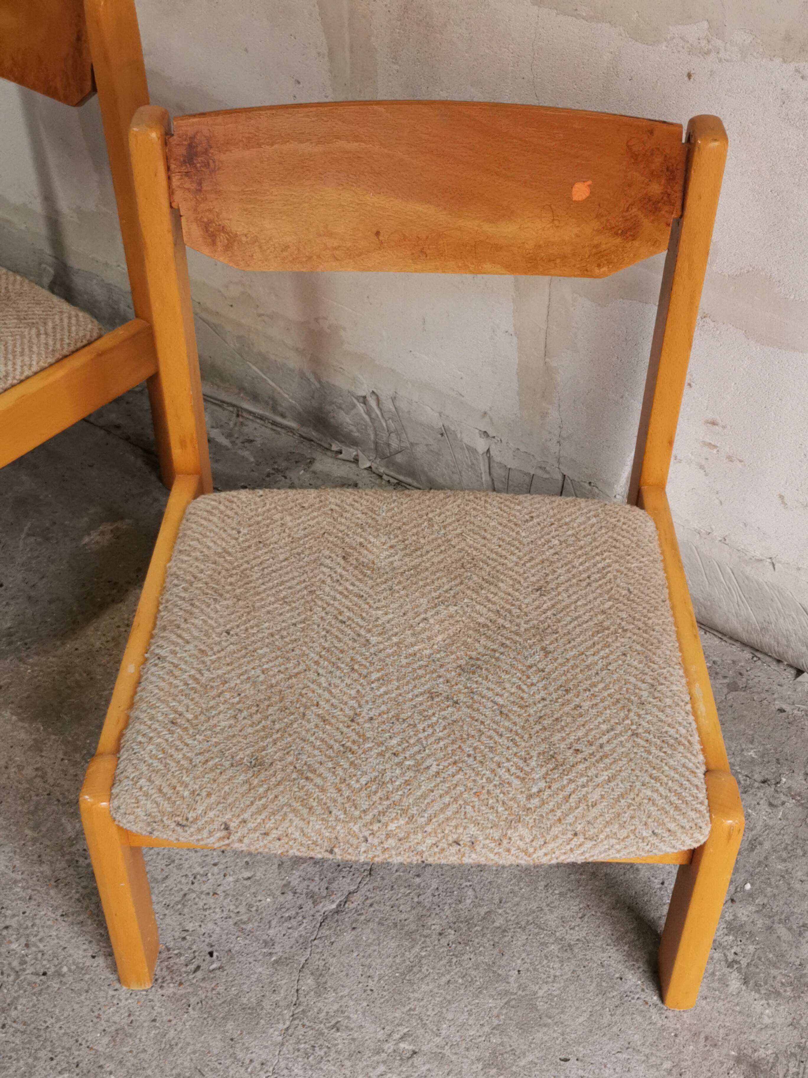 Pair of vintage low chairs