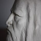 Plaster head depicting Leonardo da Vinci