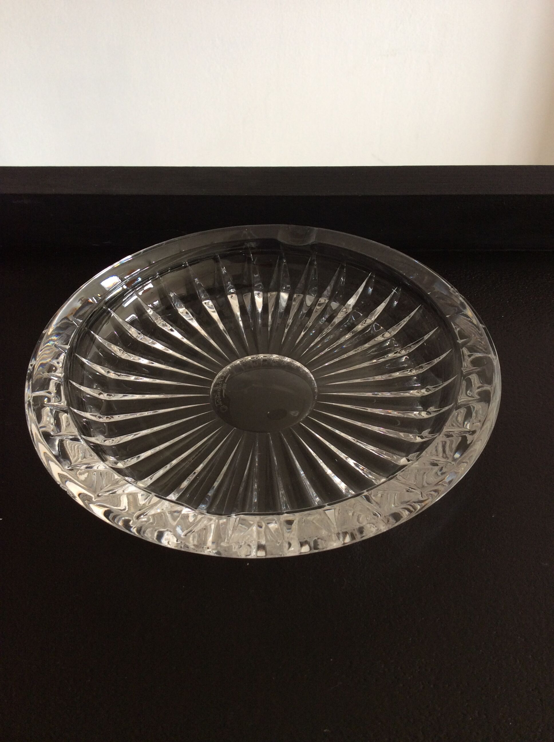 Empty vintage crystal pocket Val StLambert 70s