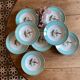 Set of 8 hollow plates vinatge with bird decorations