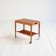 Mid-century Northern European serving trolley in teak and birch, 1950s–1960