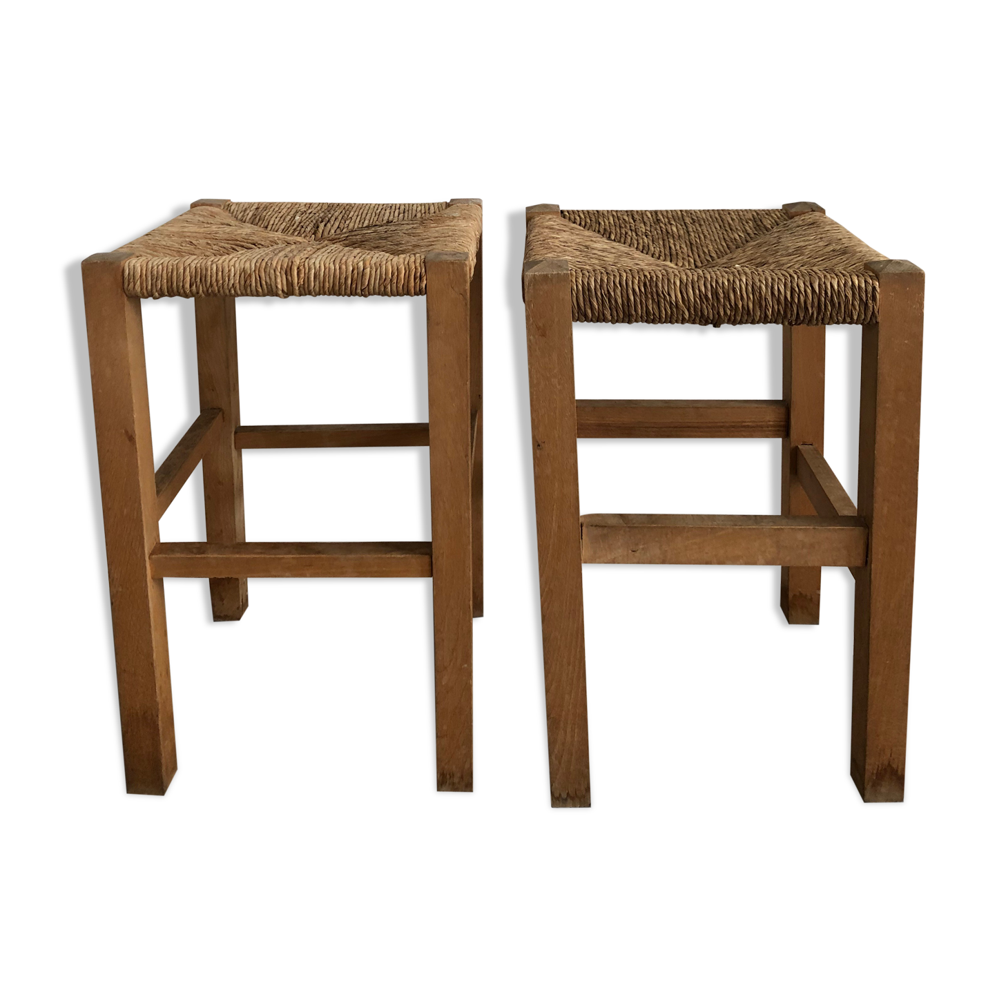 Pair of vintage mulched stools