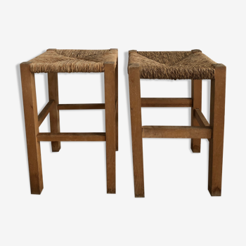 Pair of vintage mulched stools