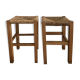 Pair of vintage mulched stools