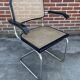 Set of 4 chairs model B64 Cesca with armrests in Black and Chrome