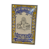 Blue enamelled plate overseas