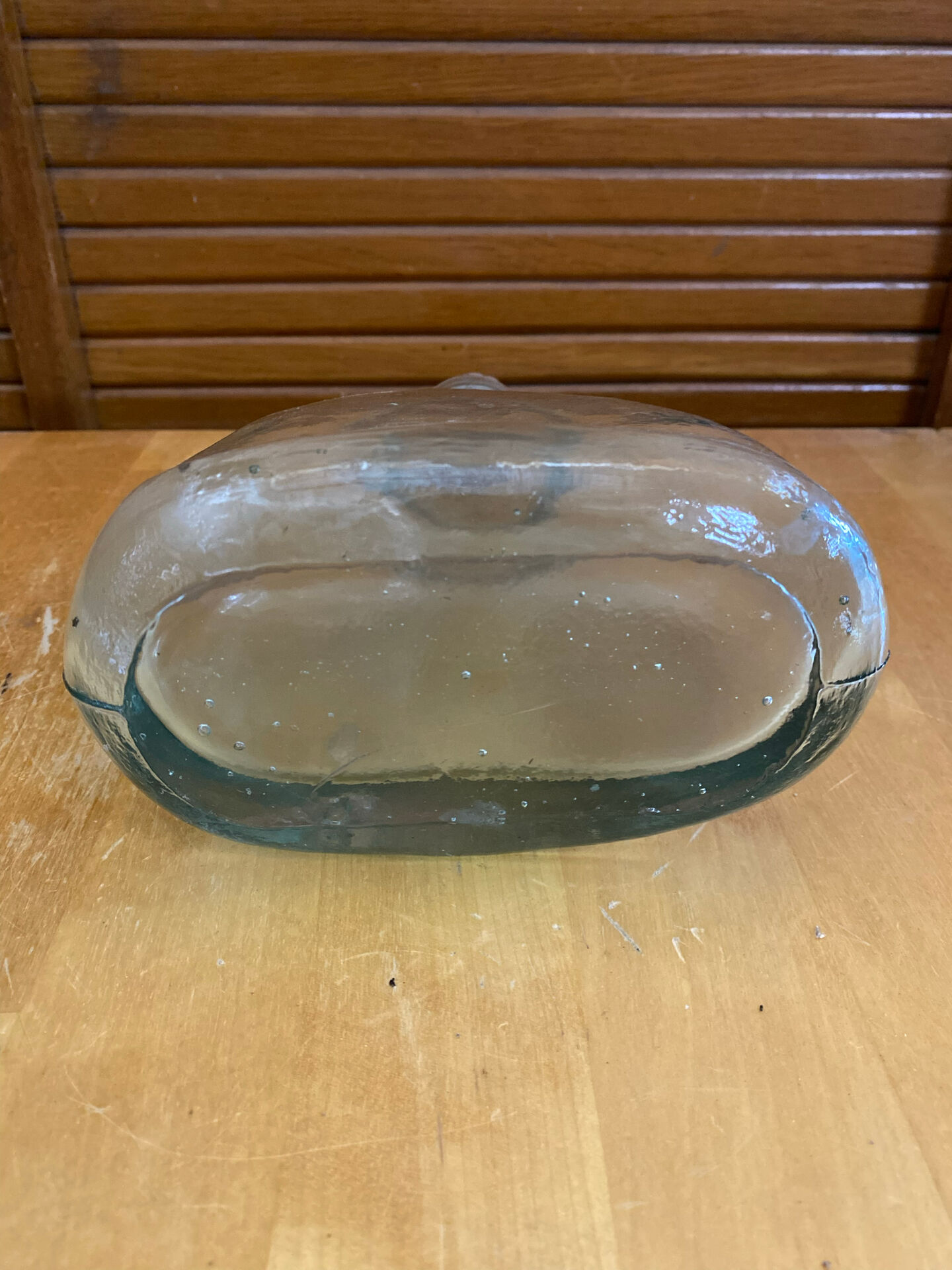 Bouteille Ancienne Verre Bullé + Bouchon Liège Vintage #E349