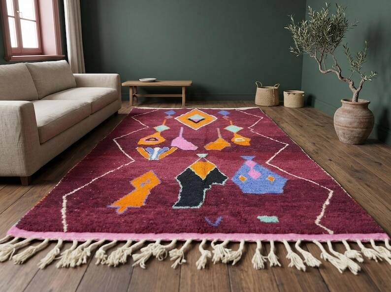Moroccan wool rug 250cm x 150cm
