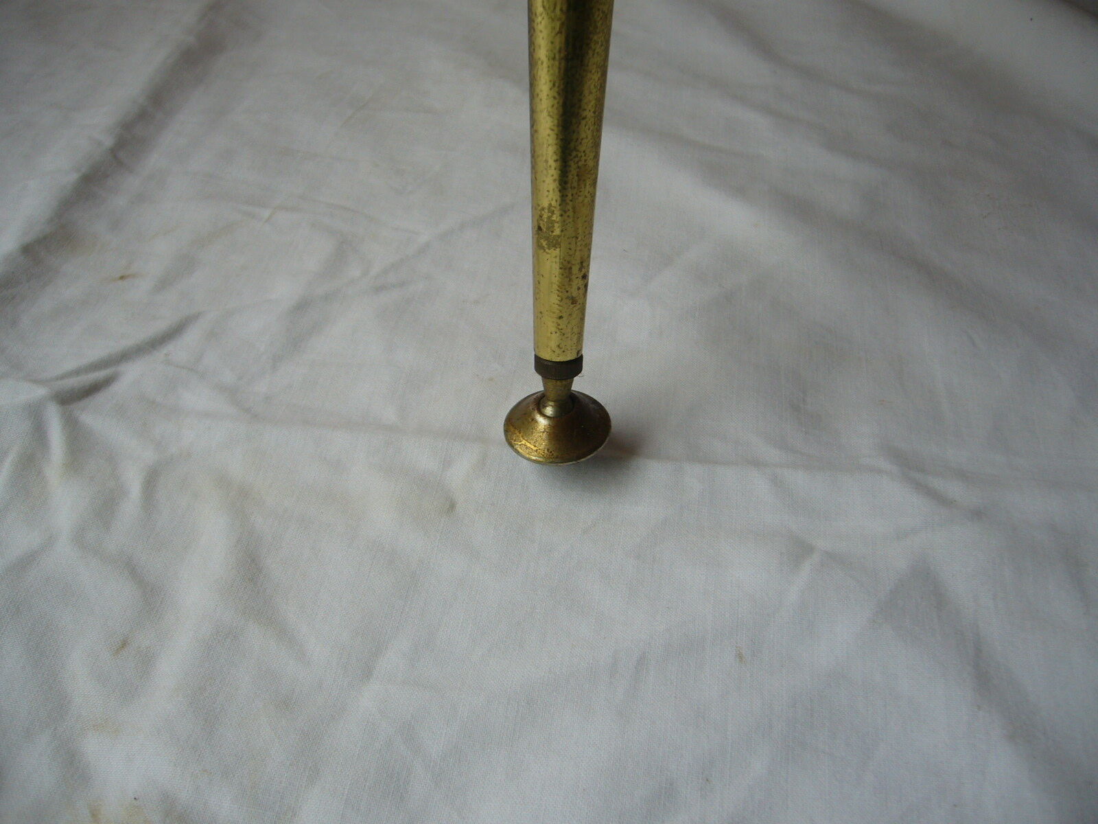 Pair of four-foot stools in vintage red moumoute