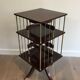 Rotating bookcase cabinet in mahogany and brass