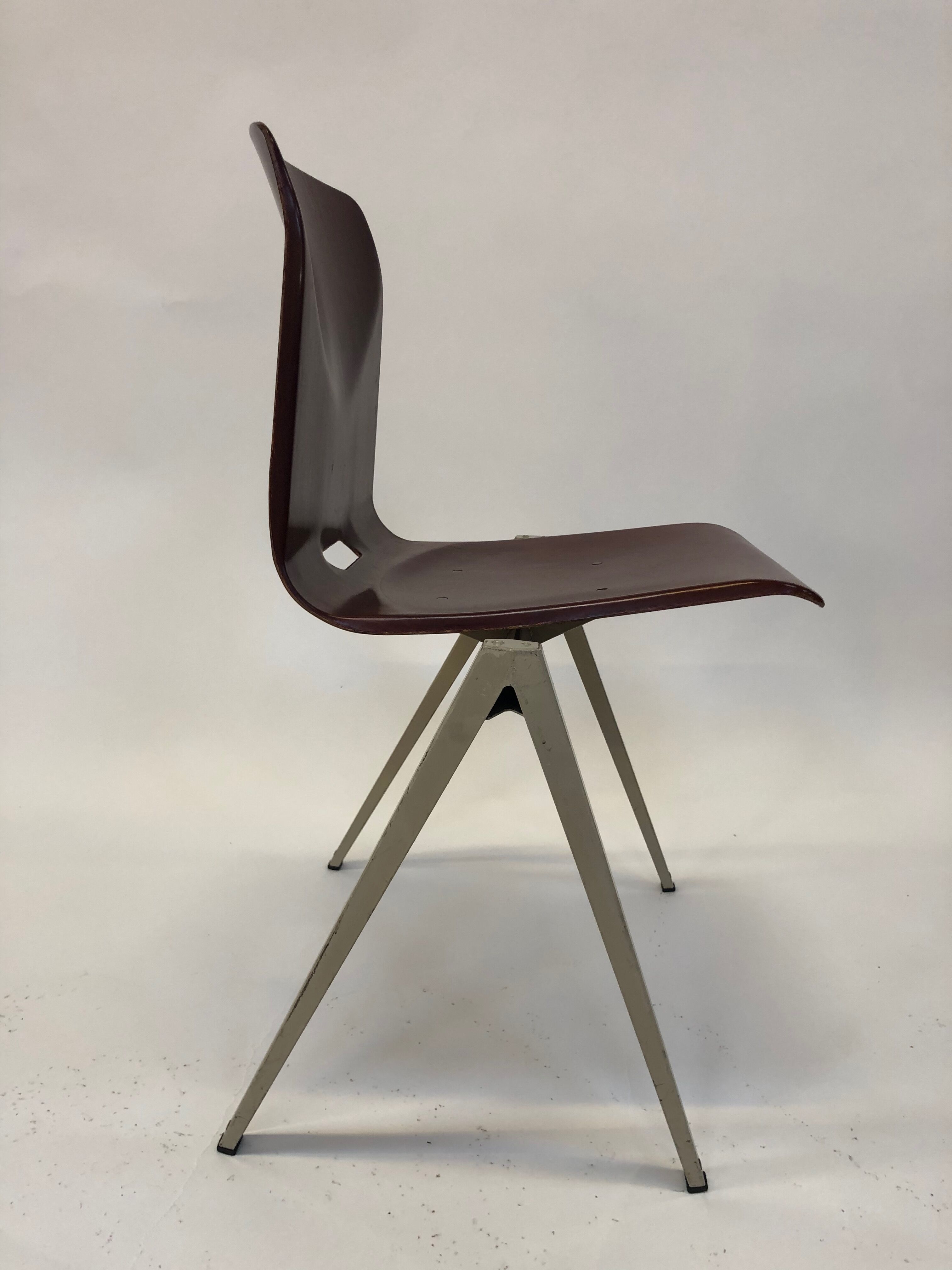Lot of 4 vintage chairs Galvanitas S22 in the Netherlands
