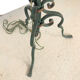 Lampadaire en fer forgé vert et doré vintage année 50