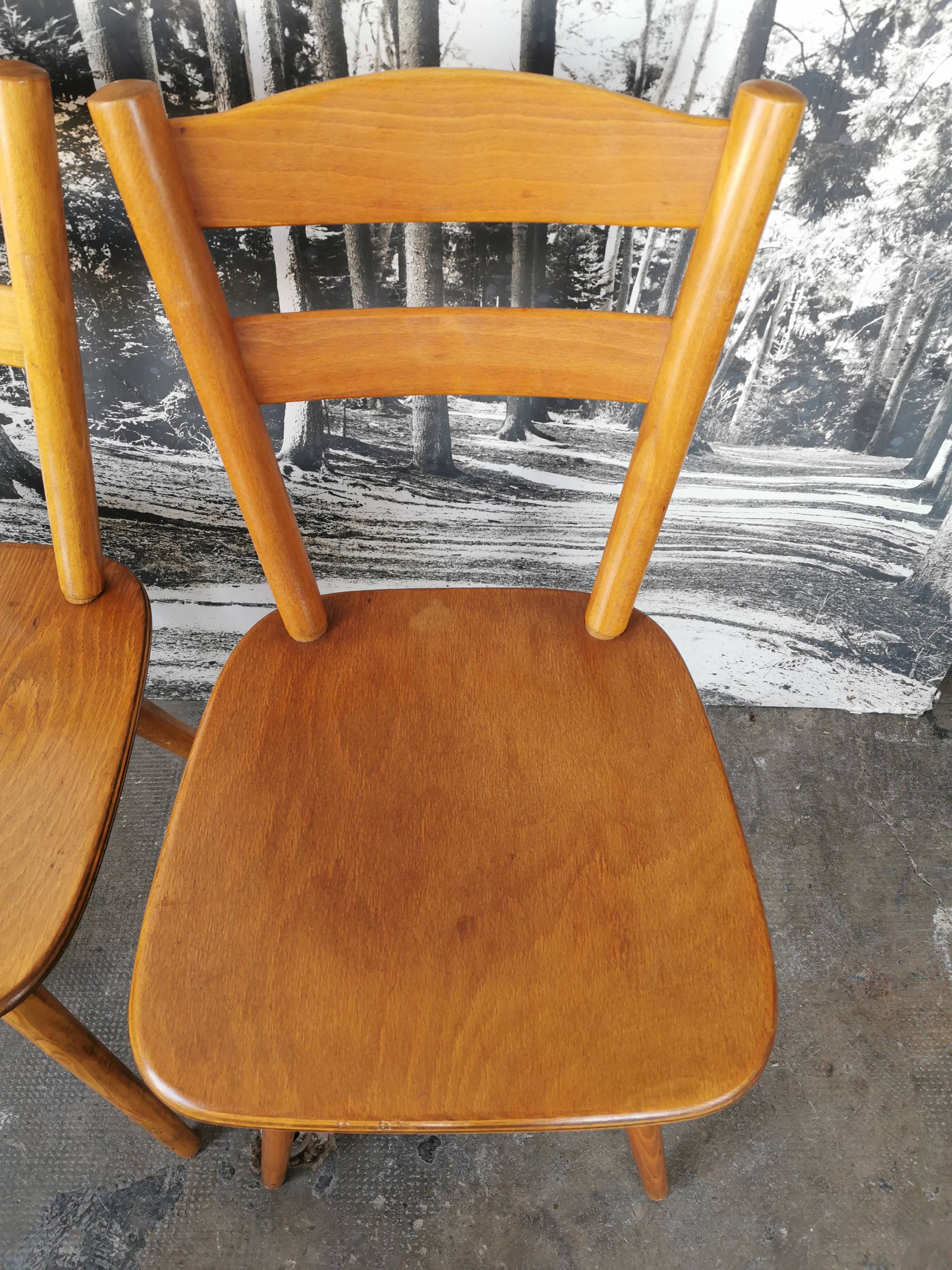 Set of 6 vintage chairs 1960 bistro