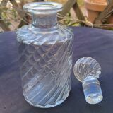 Large bamboo crystal bottle by Baccarat