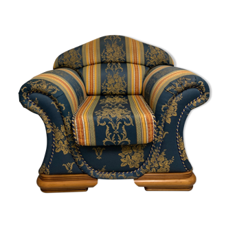 Fauteuil en tissu vintage