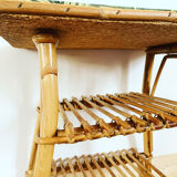 Vintage rattan bedside