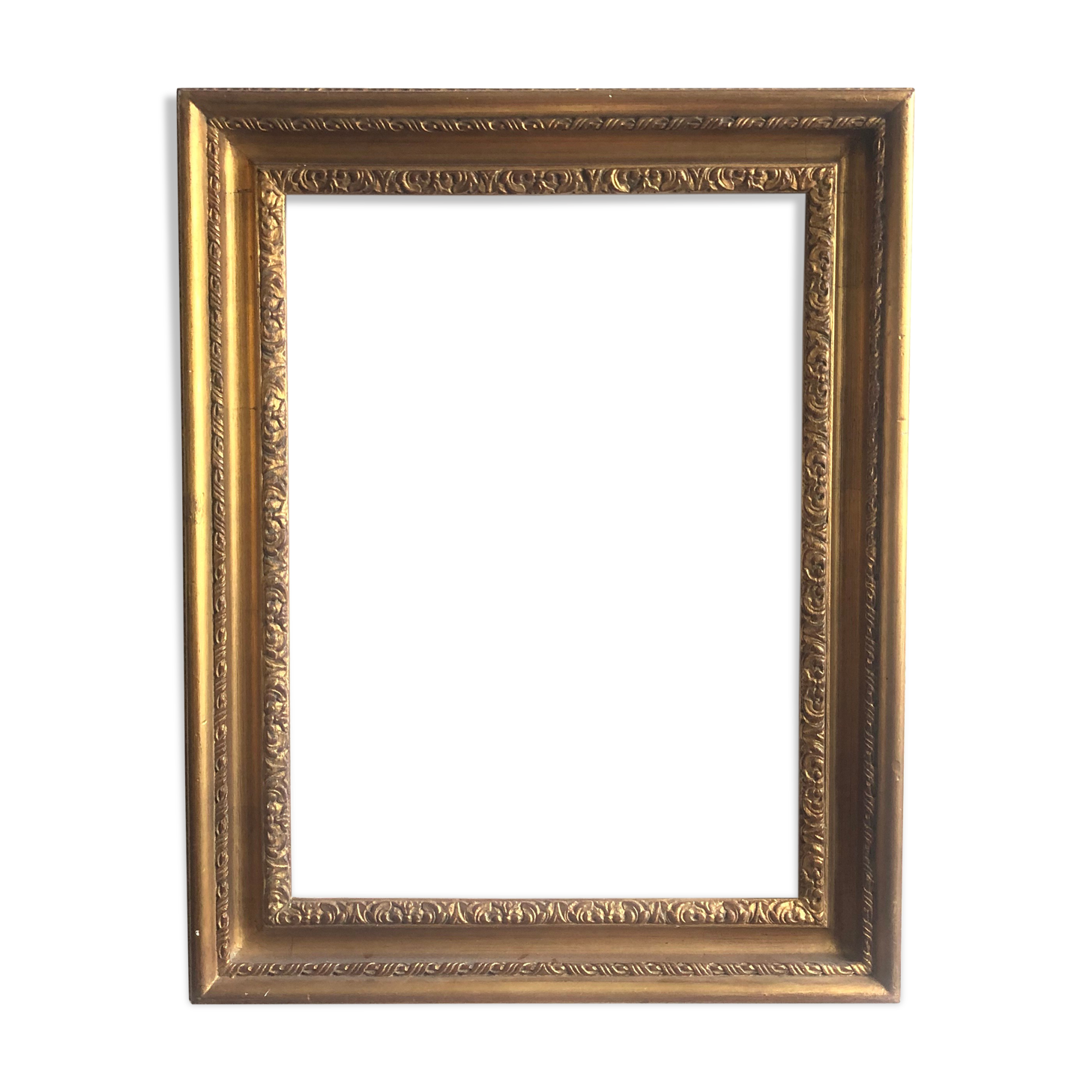 Wooden frame and gilded stucco