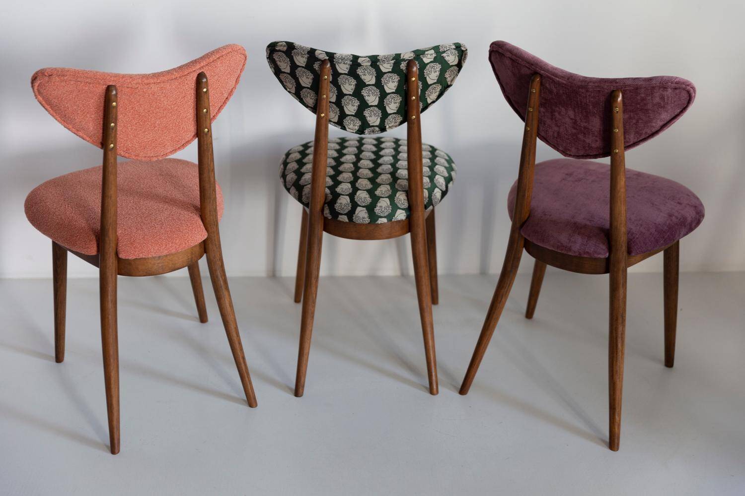 Vintage Heart Chair in Orange Velvet, Europe, 1960s