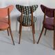Vintage Heart Chair in Orange Velvet, Europe, 1960s