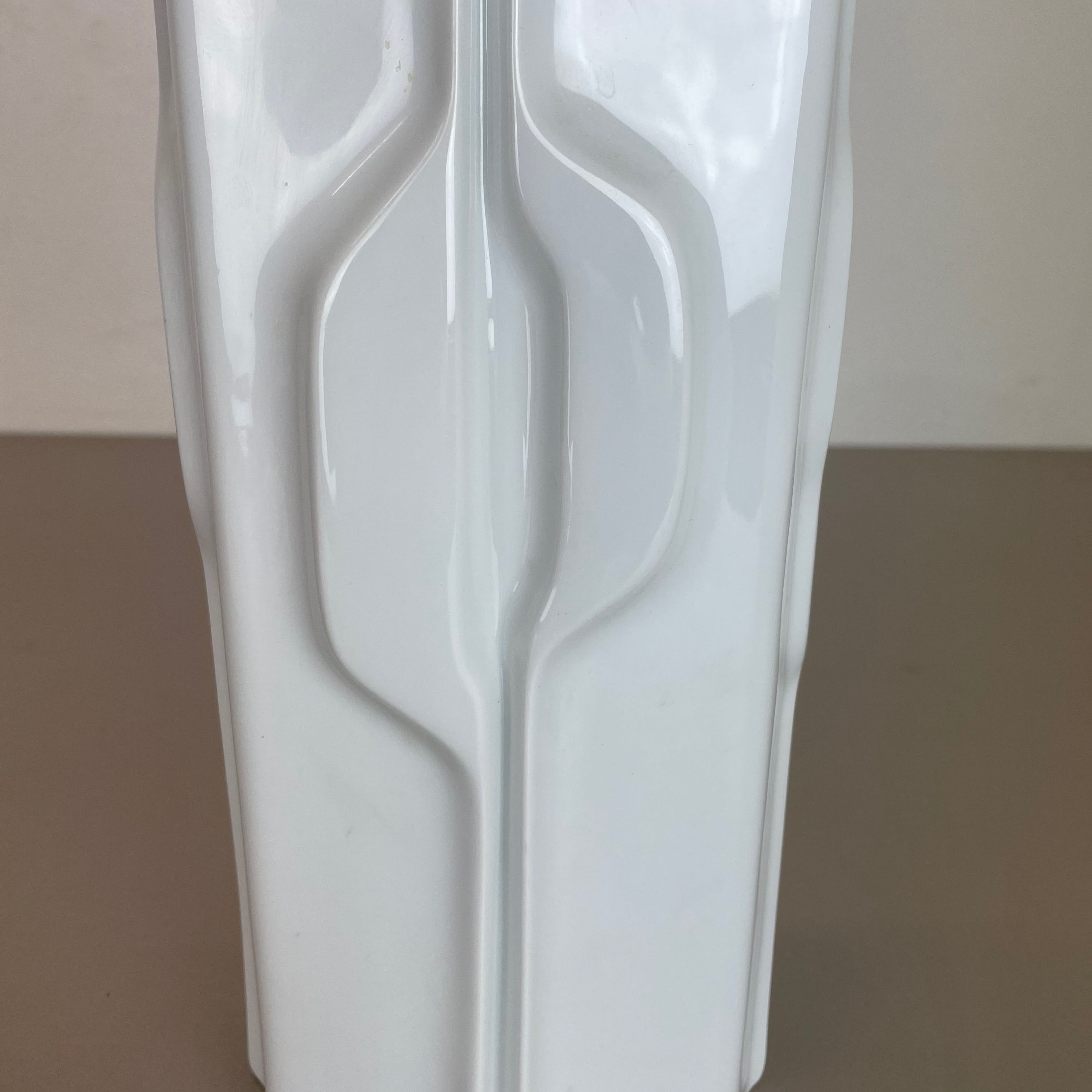 Large Op Art Vase Porcelain German Vase by Fürstenberg Ceramics, Germany, 1970s