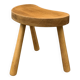 Vintage solid wood tripod stool – 50s bean model