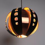 Lampe suspendue en cuivre Werner Schou pour Coronell, années 1960