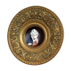 Brass wall decoration repelled hand-painted portrait