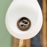 60s chandelier, brass and opaline