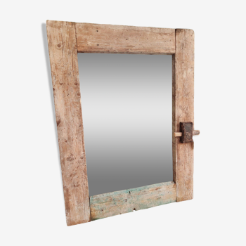 Miroir en bois cadre porte campagne