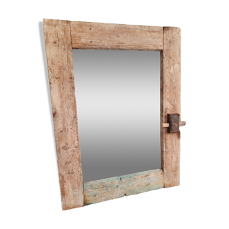 Miroir en bois cadre porte campagne